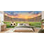 Stadium Sunset Wallpaper Mural, Peel and Stick Kids Room Wall Mural, Watercolor Soccer Nursery Wallpaper-1047971294
