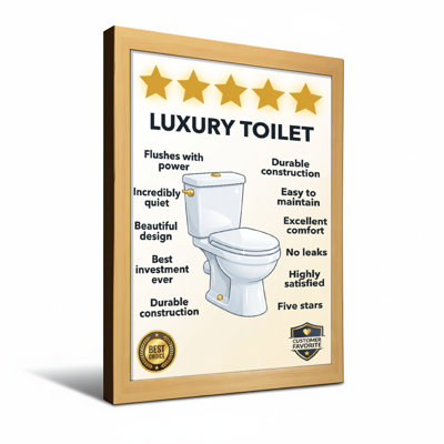 Toilette de luxe pour salle de bain et buanderie avec cinq étoiles