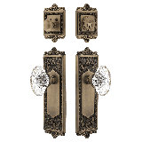 Nostalgic Warehouse Egg & Dart Entry Set with Oval Fluted Crystal