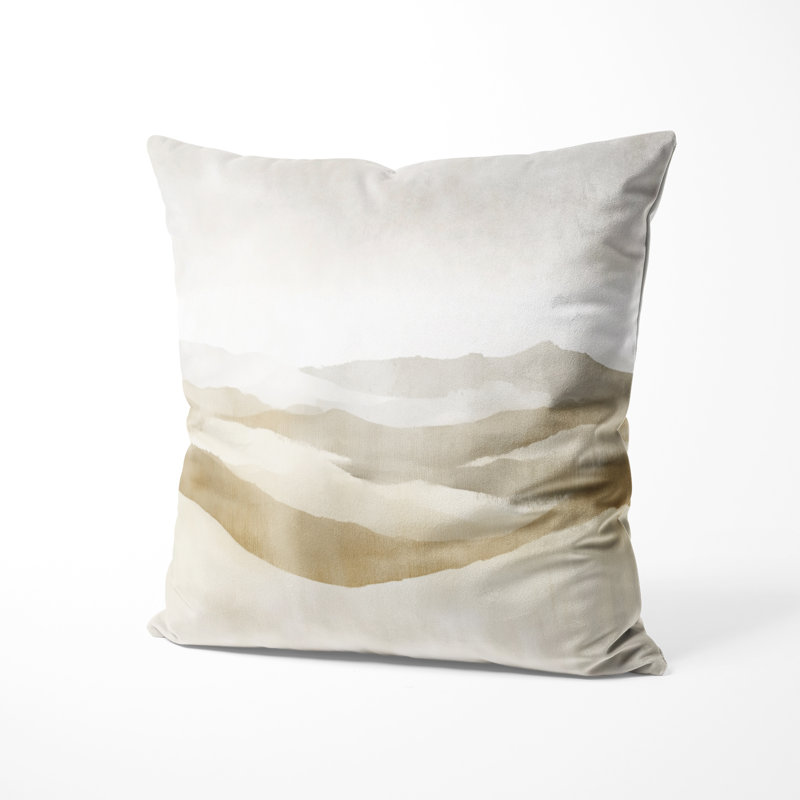 Coussin Neutral Abstract Field, H 16 po x l 16 po