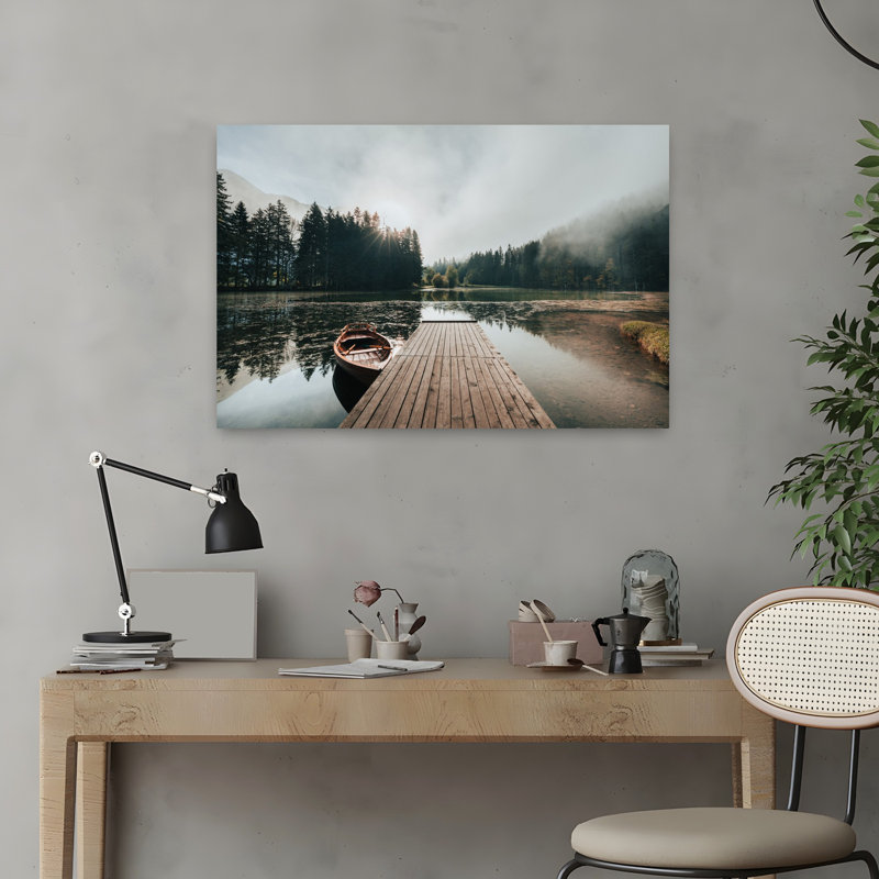 Art contemporain, paysage de forêt abstrait, H 16 po x l 24 po