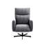 Fauteuil inclinable électrique pivotant à 360 ° en velours, inclinable électrique avec charge de type C, pour bureau à domicile et salon, gris foncé, assemblage rapide