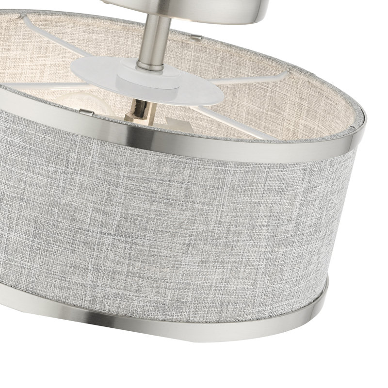 Plafonnier semi-encastré 3 lumières Berthine, H 8 po x l 11 po x P 11 po