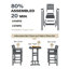 Ensemble de bar robuste surdimensionné en PEHD pour 2 personnes-318003558