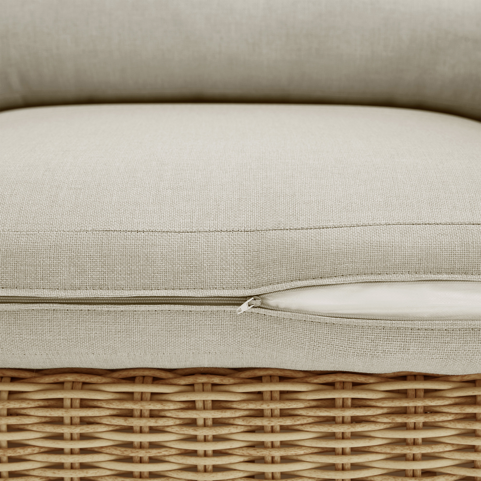 Abela Wicker Outdoor Patio Chair with Cushions