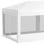 Pavillon de jardin extérieur 10 pi x 20 pi Auvent de mariage avec 6 parois latérales. -Tissu protecteur. Fabrication en acier. Pour différentes fonctions et barbecues. Blanc. 19,2 pi 9,7 pi 8,4 pi. Modèle facile à installer. Tente de réception