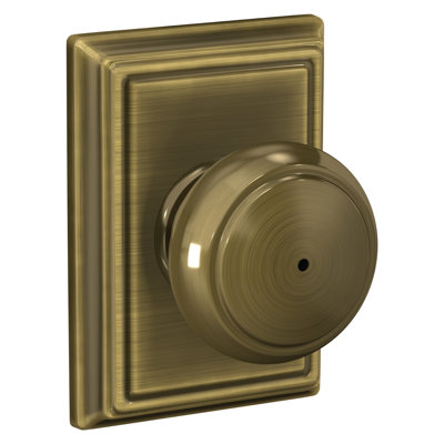 Andover Knob with Addison Trim Bed and Bath Lock