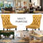 Ensemble de 6 chaises de salle à manger rembourrées en velours-690482833