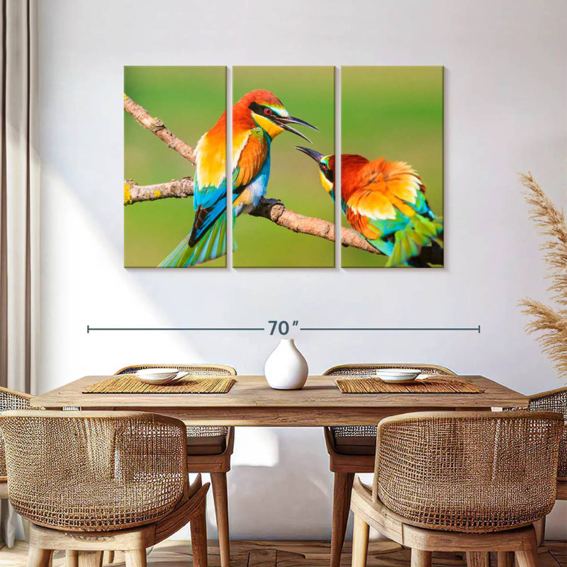 Brampt Spring Colored Birds, 36" H x 57" W