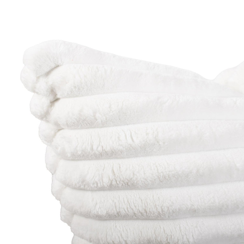Oreiller Shar Pei , Blanc, Carré 20 po, Polyester