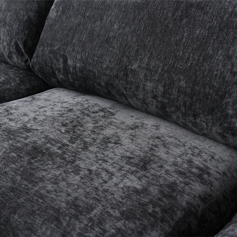 Kessi Slipcovered Armless Chair, Black