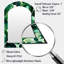 Green Popart Techno Tangles - miroir arqué en marbre, miroir mural décoratif asymétrique vert, impression d'art en métal-1993427919