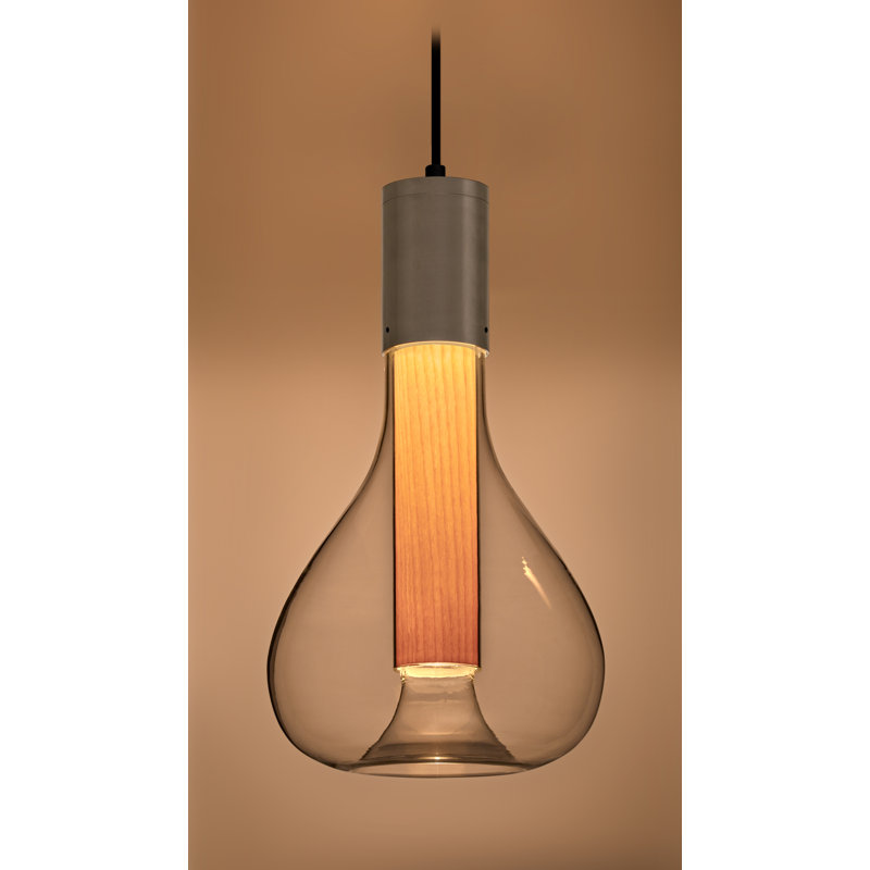 Luminaire suspendu Eris - Base GU10 - Aluminium - Placage de bois - Abat-jour en hêtre naturel, Hêtre naturel, Aluminium