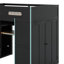 Full Size Wood Loft Bed With Desk,Wardrobe,Ample Storage Space,And RGB LED Light-1020828996