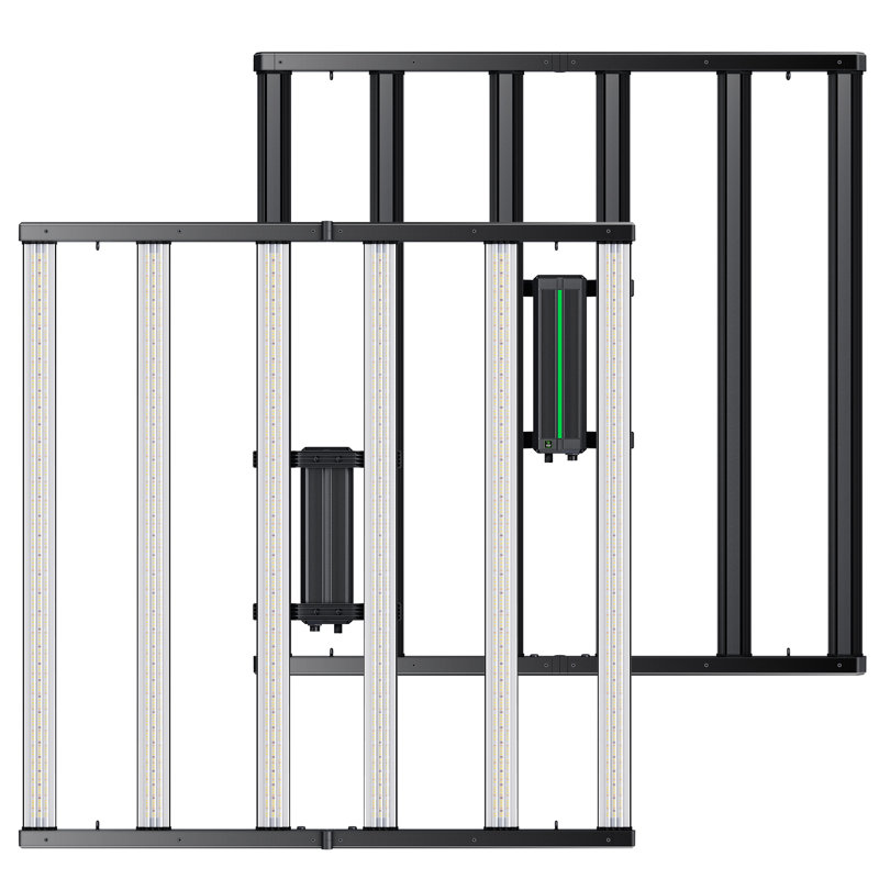 Lumière de croissance LumaLight 500W à DEL avec auvent profond, couverture de 5 pi x 5 pi, H 2,9 po x l 33,5 po x P 33,5 po