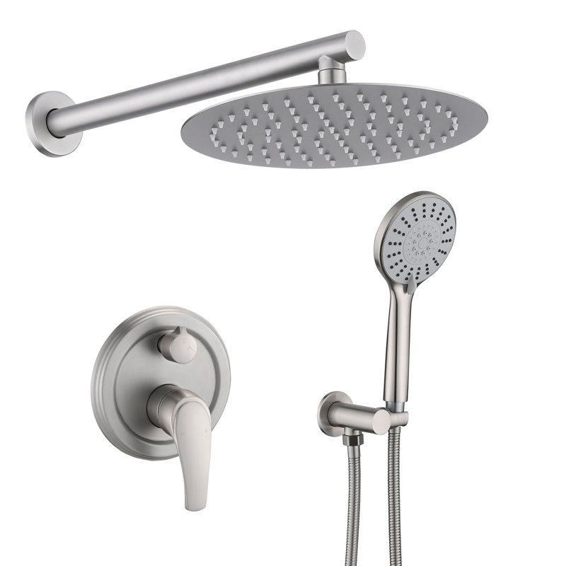 Wall Mounted Shower Only Faucet, Brushed Nickel