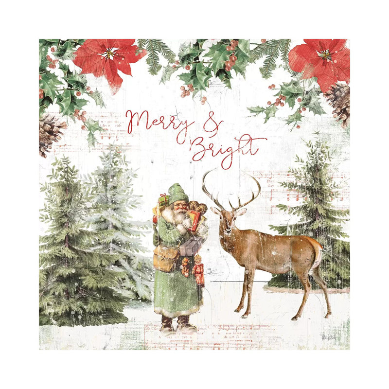 Wooded Holiday III by Katie Pertiet - Wrapped Canvas Print, 30.48cm H x 30.48cm W x 1.90cm D