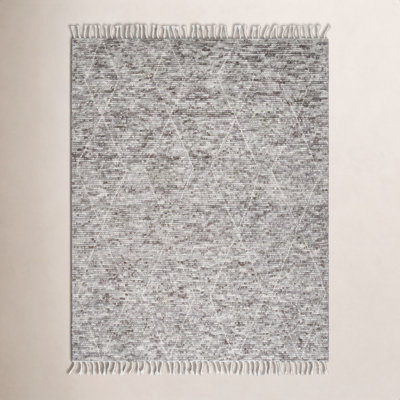 Talon Handmade Wool Gray Rug