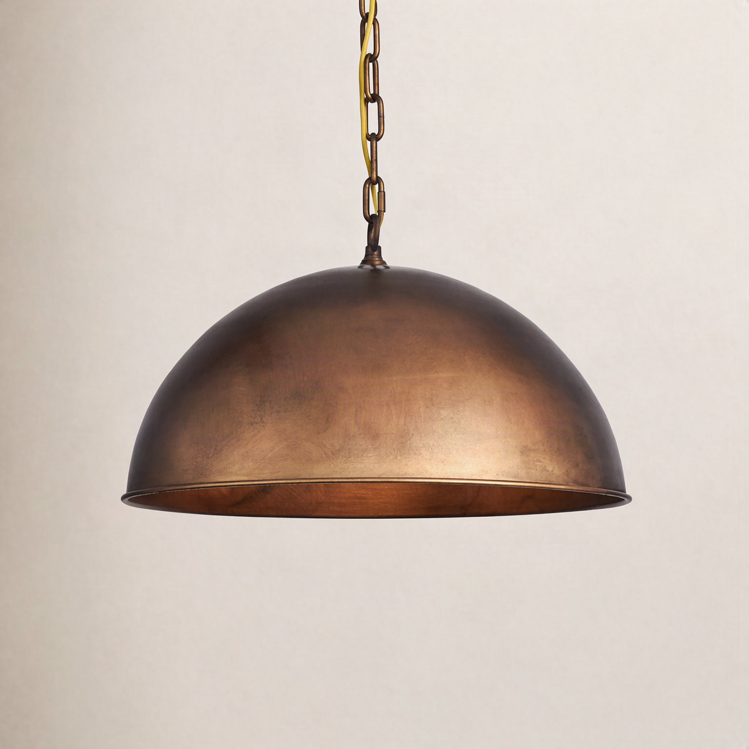 Najuma Dimmable Single Light Pendant, 12.75" H x 20" W x 20" D, Brass
