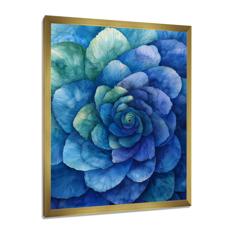 Beverly - Floral Canvas Art Print, 32" H x 16" W, Reproduction encadrée d'une seule photo, Gold