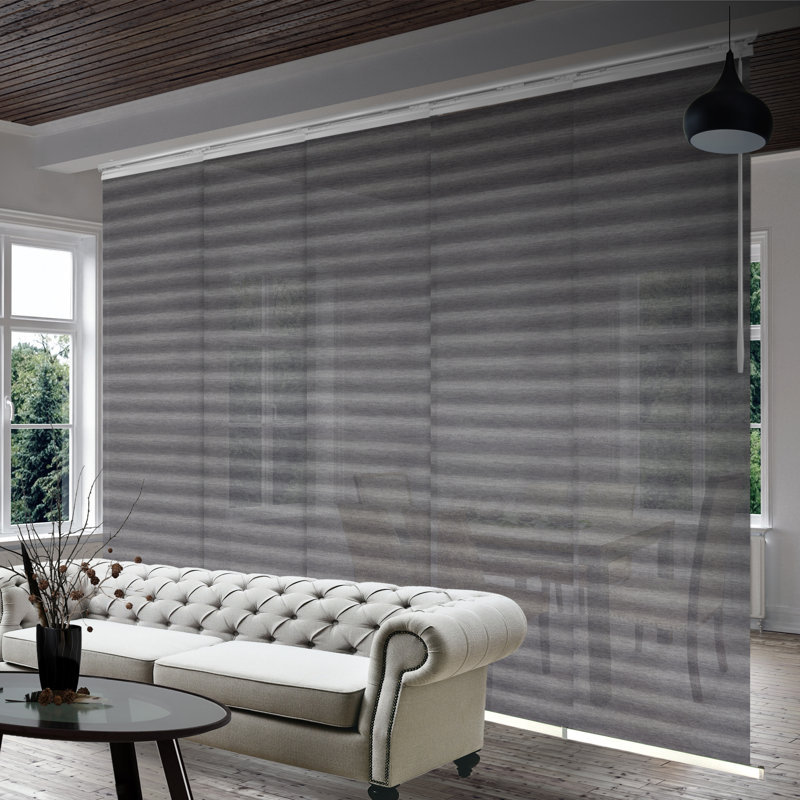 Store vertical semi-diaphane noir Ottoline, L 110 po x L 94 po, Ottoline noir / blanc