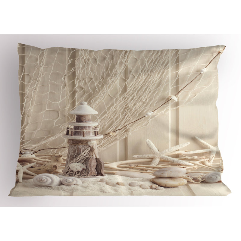 Pillowcase, Marine Fishing Net, Beige Cream
