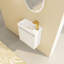 Meuble-lavabo de salle de bain avec lavabo en résine et porte à fermeture en douceur - Améliorez votre expérience de bain avec lavabo de rangement flottant de 20 po
