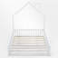 Full Size Wood Platform Bed With Guardrail-114222881