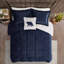 Très grand à l'édredon - bleu marine et l 102 po x L 86 po, 2 taies décoratives, 1 coussin décoratif, look exquis, bleu marine +, magnifique-118754059-118754060