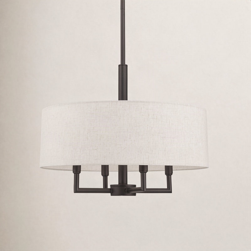 Flaire 4-Light Chandelier, English Bronze