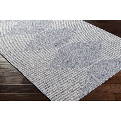 Tapis intérieur / extérieur bleu royal Mendota Irielle