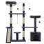 High cat tower with large apartment at the bottom, wide top habitat, multi-level jumping platforms, and sisal scratching posts