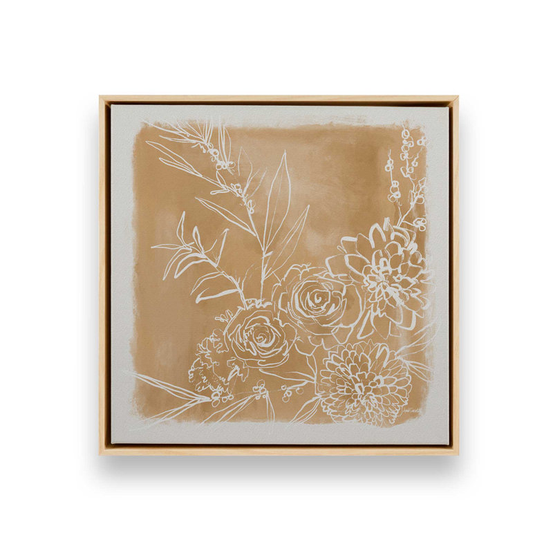 "Flower Bundle" par Anne Tavoletti, reproduction d'art sur toile, H 12 po x l 12 po, Cadre flottant, Érable