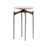 Furniture Classics Joanna Silver Iron Marble End Table