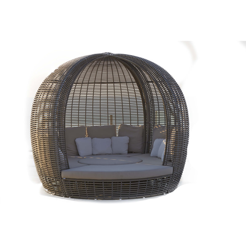 Halo Outdoor - Seat Patio Daybed, Canvas Brick Sunbrella® Canvas