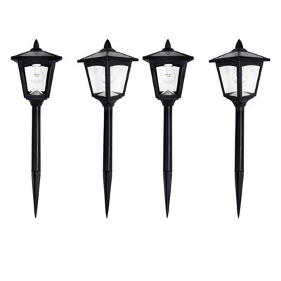 Matte Black Solar Powered Integrated LED Stainless Steel Pathway Light