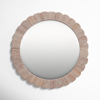 Tait Solid Wood Scalloped Wall Mirror