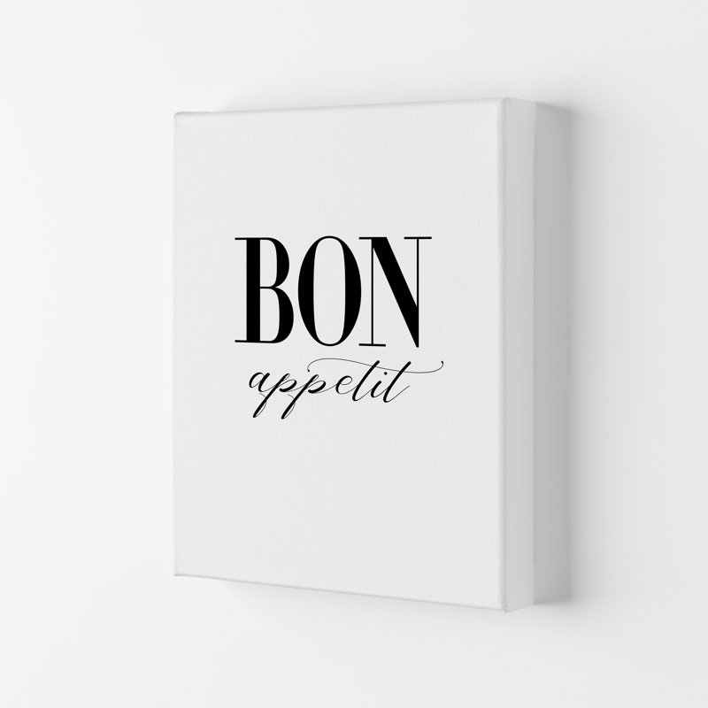 Bon Appetit - Print, 59.4 cm H x 42 cm W x 4 cm D, Wrapped Canvas