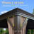 Hardtop Gazebo, Outdoor Gazebo With Galvanized Steel Double Roof, Aluminum Frame, Built-In Gutter System, Curtain And Netting, Metal Gazebo Pavilion For Patio Deck Garden-112604560