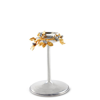 Majestic Forest Pewter Tabletop Candlestick