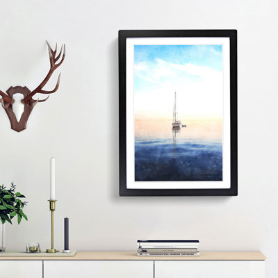 Lone Sailboat - Framed Print
