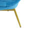 Fauteuil confortable en velours bleu sarcelle pour le salon - pieds, chambre à coucher appropriée, chambre de maquillage