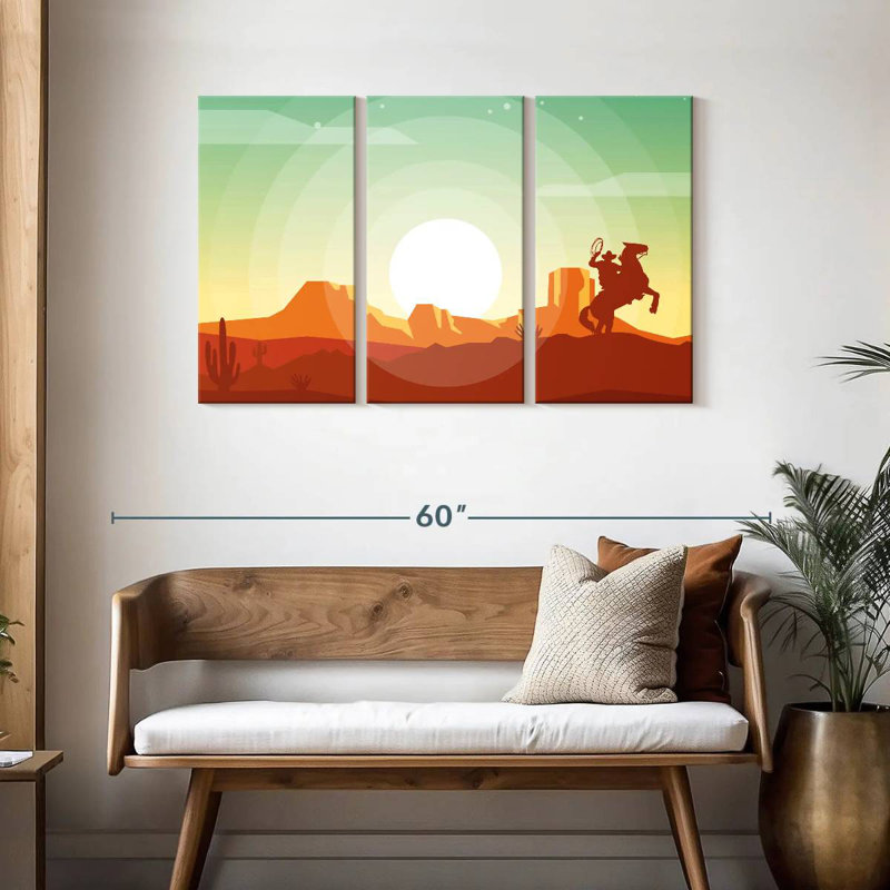 Lelar Western Desert, 28" H x 45" W