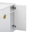 Meuble-lavabo de 36 po avec lavabo en résine, meuble-lavabo moderne, armoire de rangement avec porte à fermeture en douceur et porte rabattable