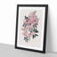 Redleaf Rose Flowers Illustration - Picture Frame Painting Print-55598183-55598180