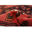 Tapis rouge en laine style années 1990 3 pi x 4 pi 3 po Yolandia