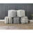 Fabric Covered Square Pouf - Non-Slip, 300Lbs Weight Capacity, 16"X16"X16", Multi-Color Style Look