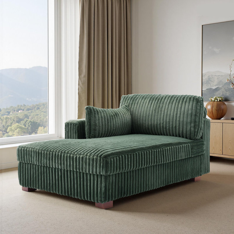 Bukvice Chaise Lounge, Left Hand Facing, Green