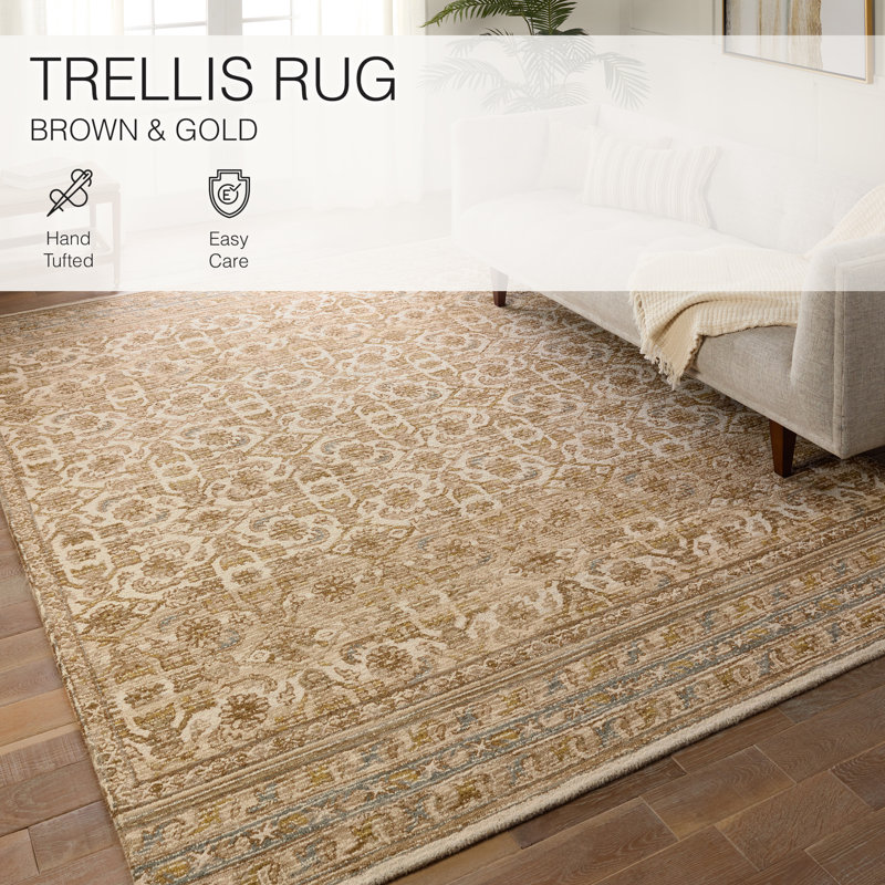Karthik Wool Geometric Indoor Rug, Rectangle 5' x 8'