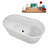 59" Streamline Soaking Matte White Freestanding Tub and Tray With Internal Drain-101697953